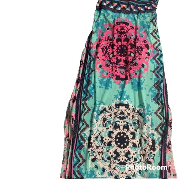 Pool Side Chillin Dress Aqua Maxi Dress - Picture 6 of 10